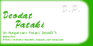 deodat pataki business card
